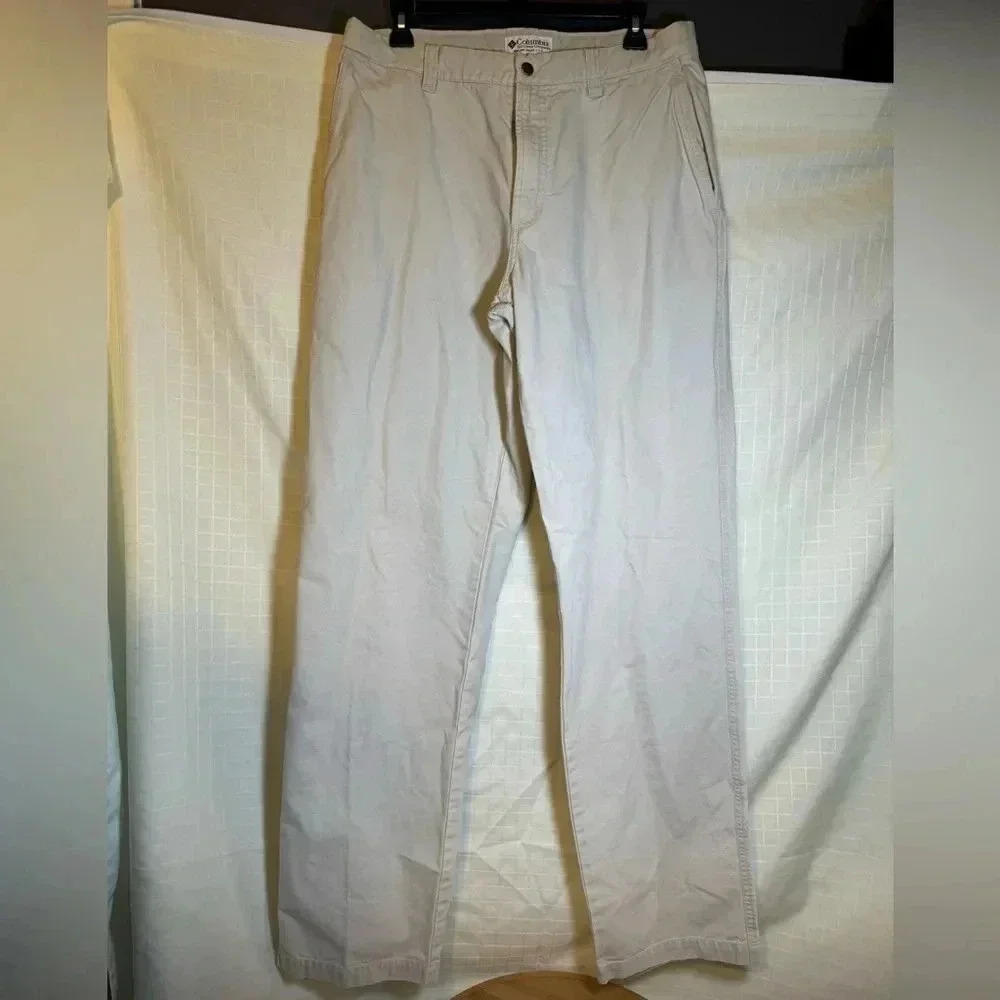 Columbia Sportswear Co Men’s Canvas Khaki Cargo Pants Size 34x34